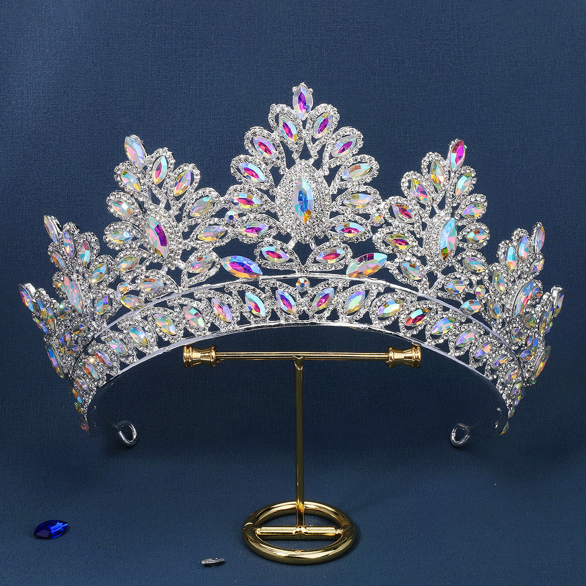 Baroque Crystal Bridal Tiara Crown Zircon Bridal Queen Crown