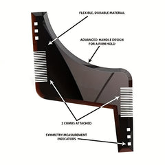Men's Beard Shaping Tool Trimming Shaper Comb Styling Template