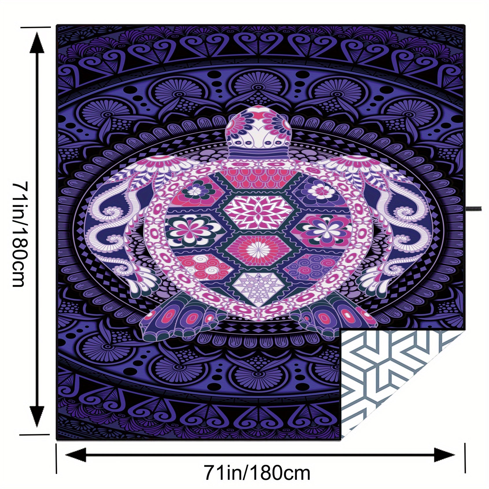 Turtle Pattern Beach Towel Absorbent Sandproof Lightweight Towel