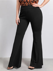  High Rise Flared Leg Trousers