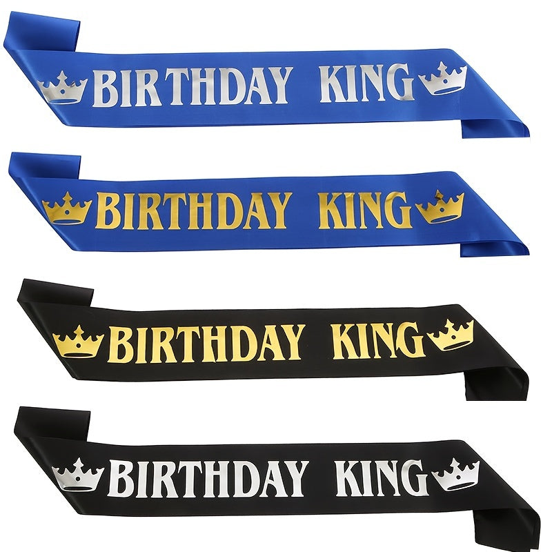 Men's Birthday KING Bronzing Belt Shoulder Strap
