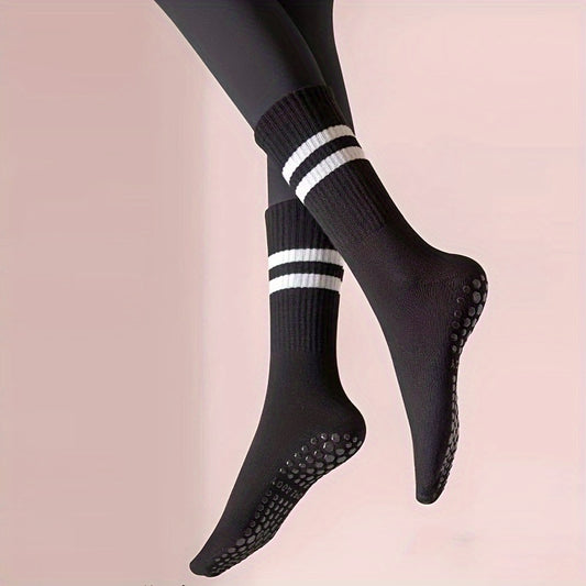 Non Slip Yoga Socks Medium Tube Indoor Dance Socks