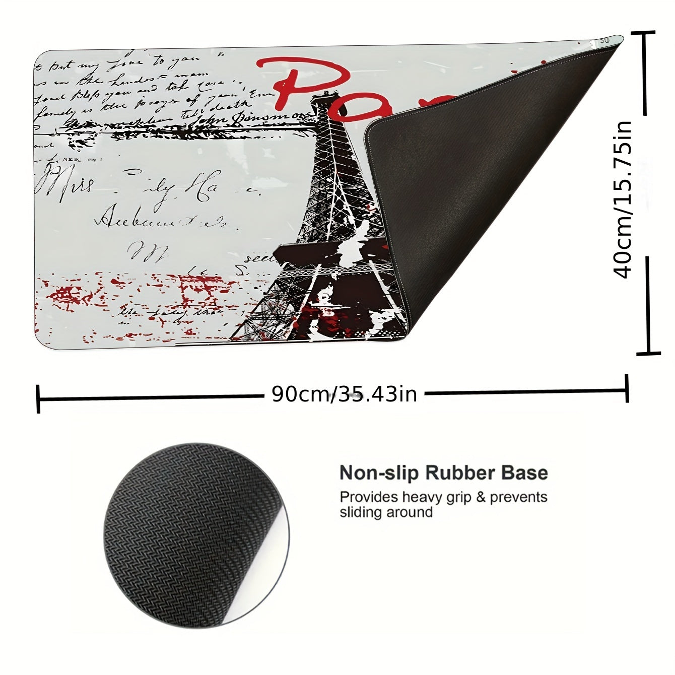 Tower In Paris Mouse Pad Non Slip Keyboard Pad
