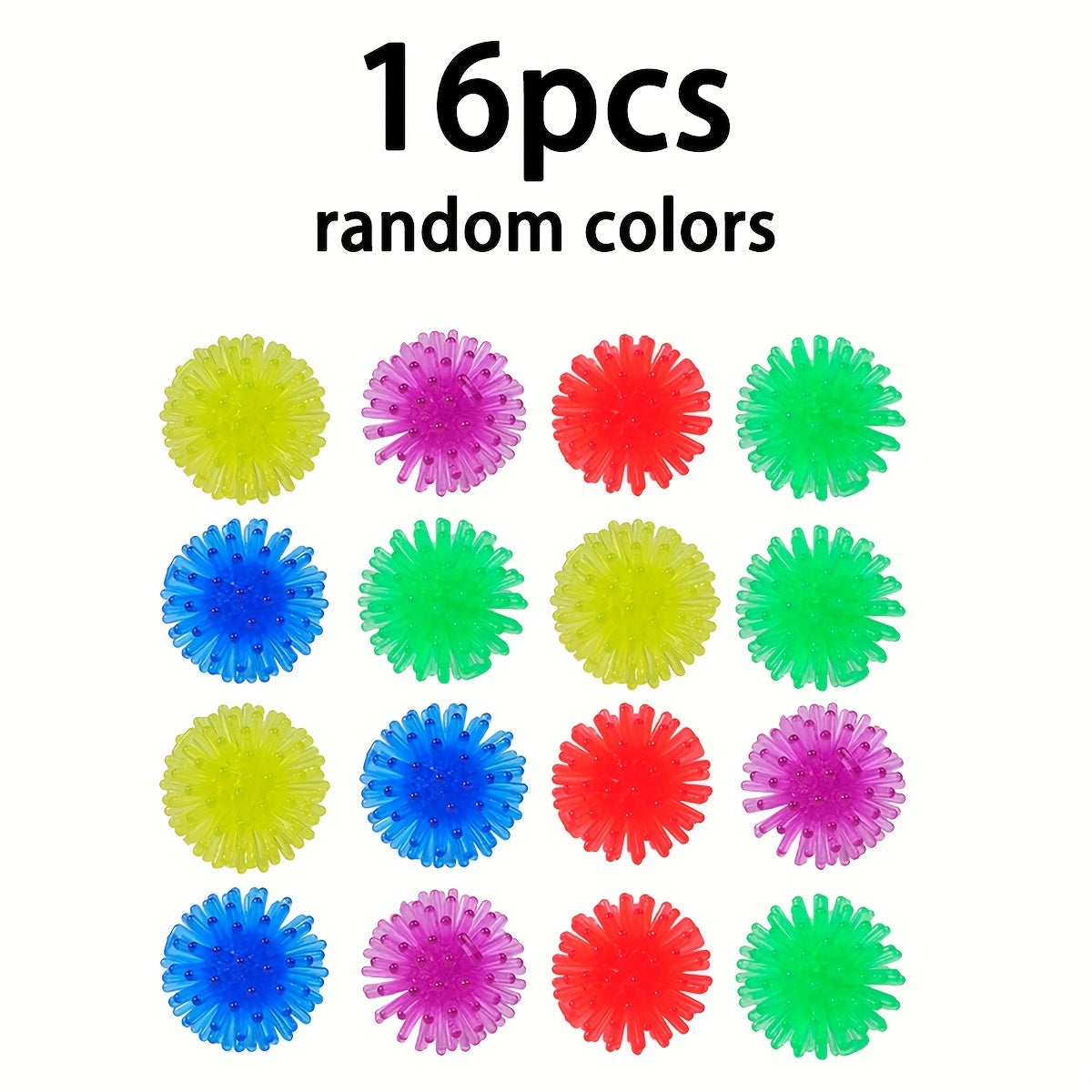 16pcs Yoga Foot Massage Ball TPR Soft Squeeze Toy