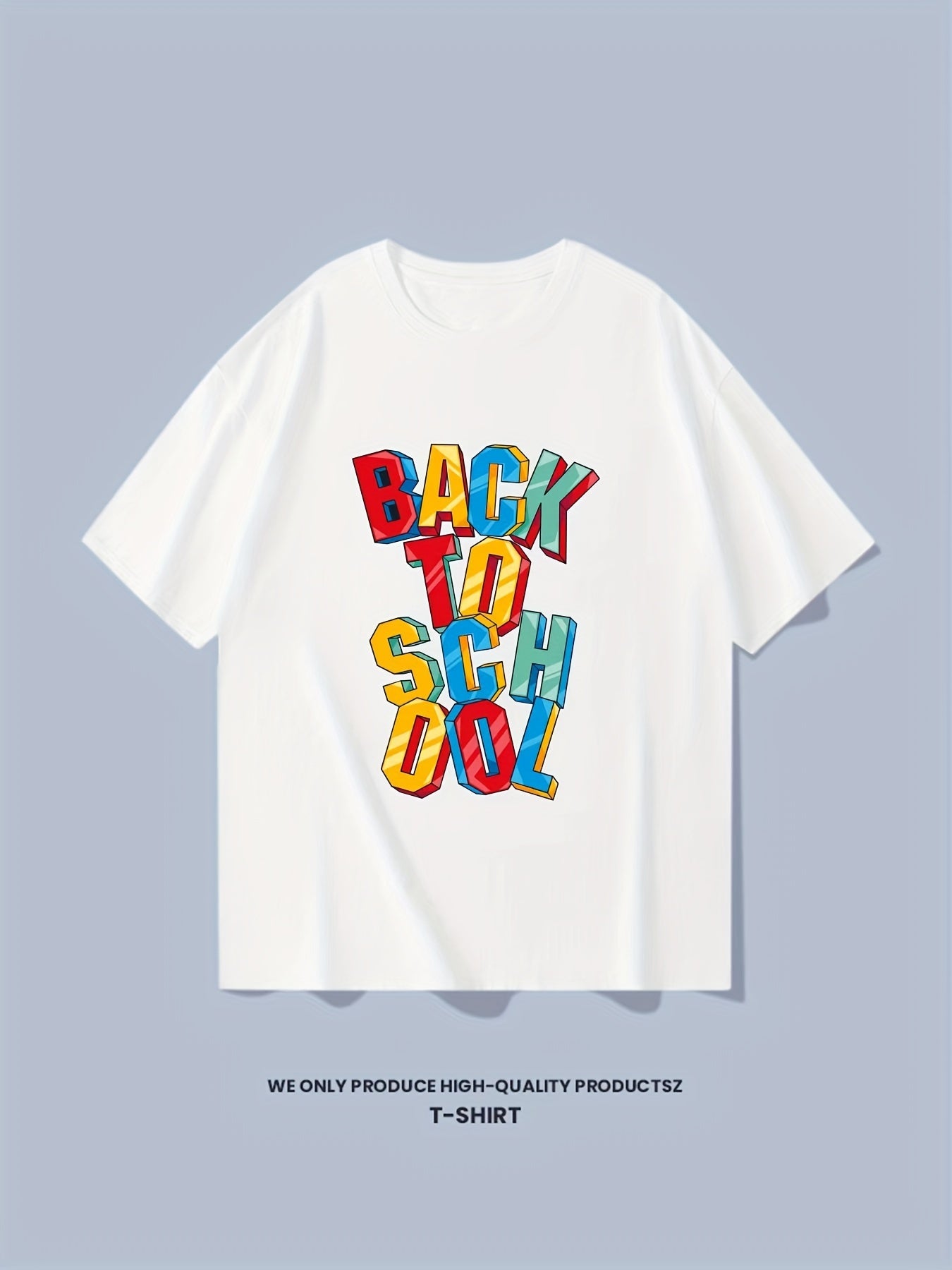 Back To School Print Men's Graphic Crew Neck T-shirt