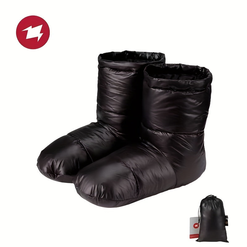 AEGISMAX 650FP Down Booties Warm Slippers for Camping