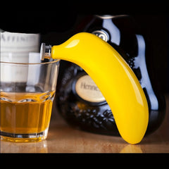 Banana Wine Pot 5oz Stainless Steel Bottle, Funnel for Bar Party, Creative Gift
