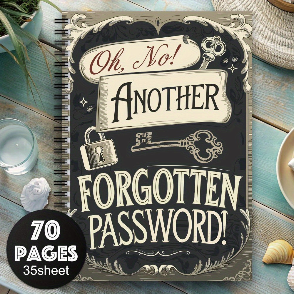 Spiral Password Notebook for Internet & Computer Login