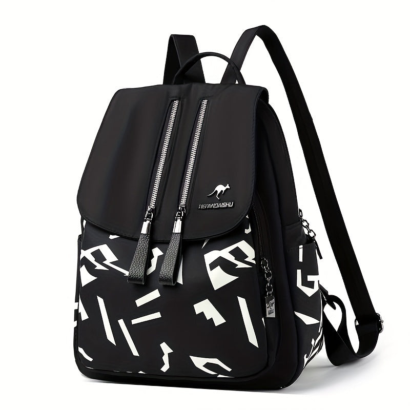 Large Floral Print Backpack for Travel and Hiking