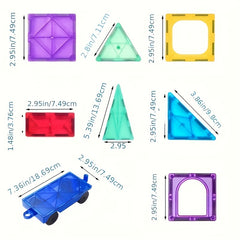 61-Piece Magnetic Building Block Set for Children 3D Magnetic Tiles