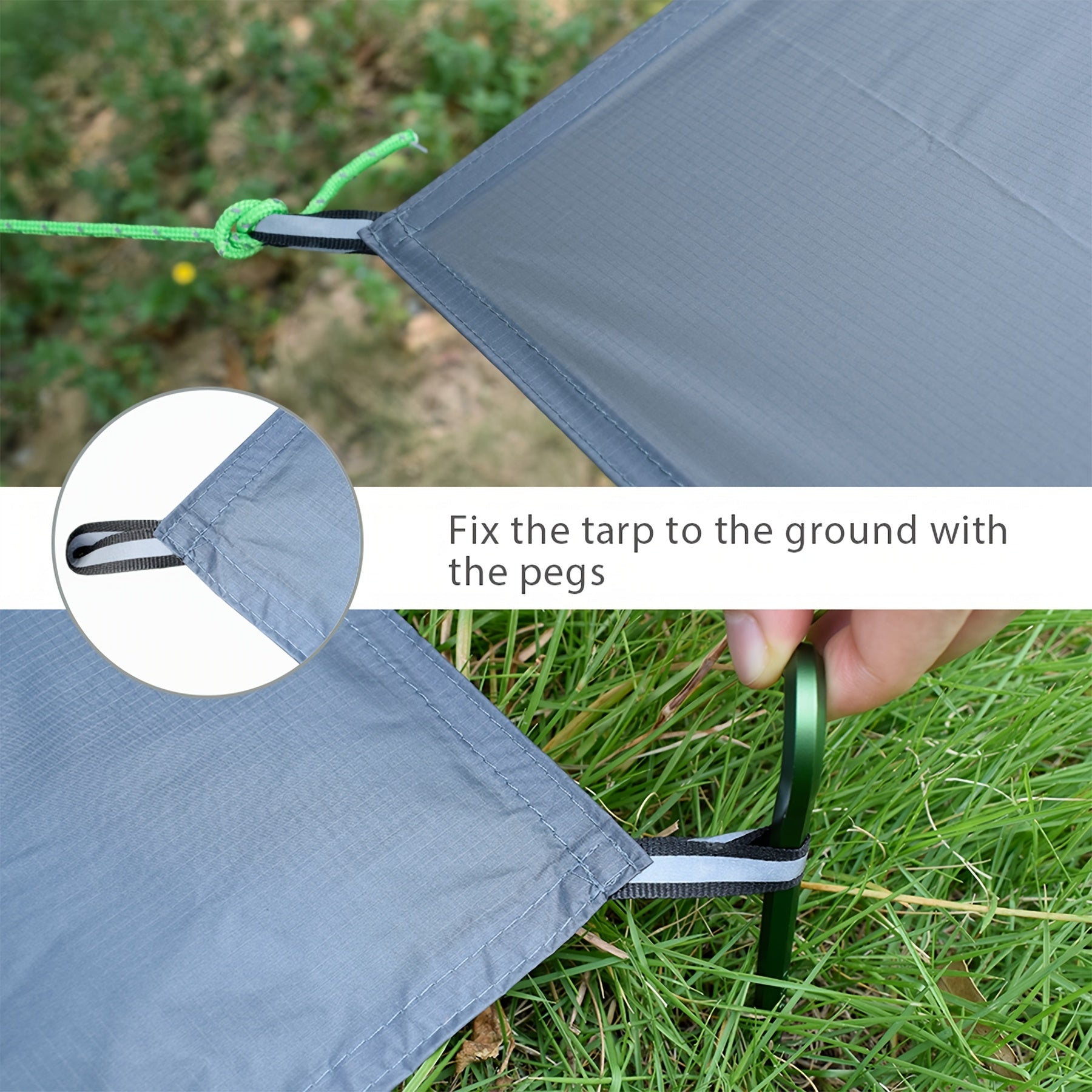 GeerTop Ultralight Waterproof Tent Tarp Footprint for Camping Hiking Picnics