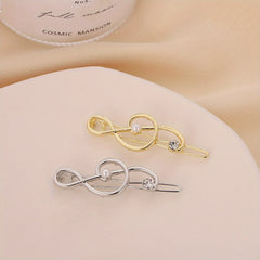 Glossy Alloy Notes Hair Clip Hair Accessories