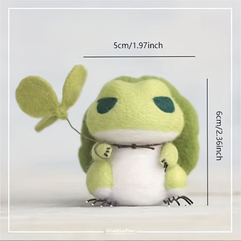 Traveling Frog Wool Felt DIY Material Package with Keychain