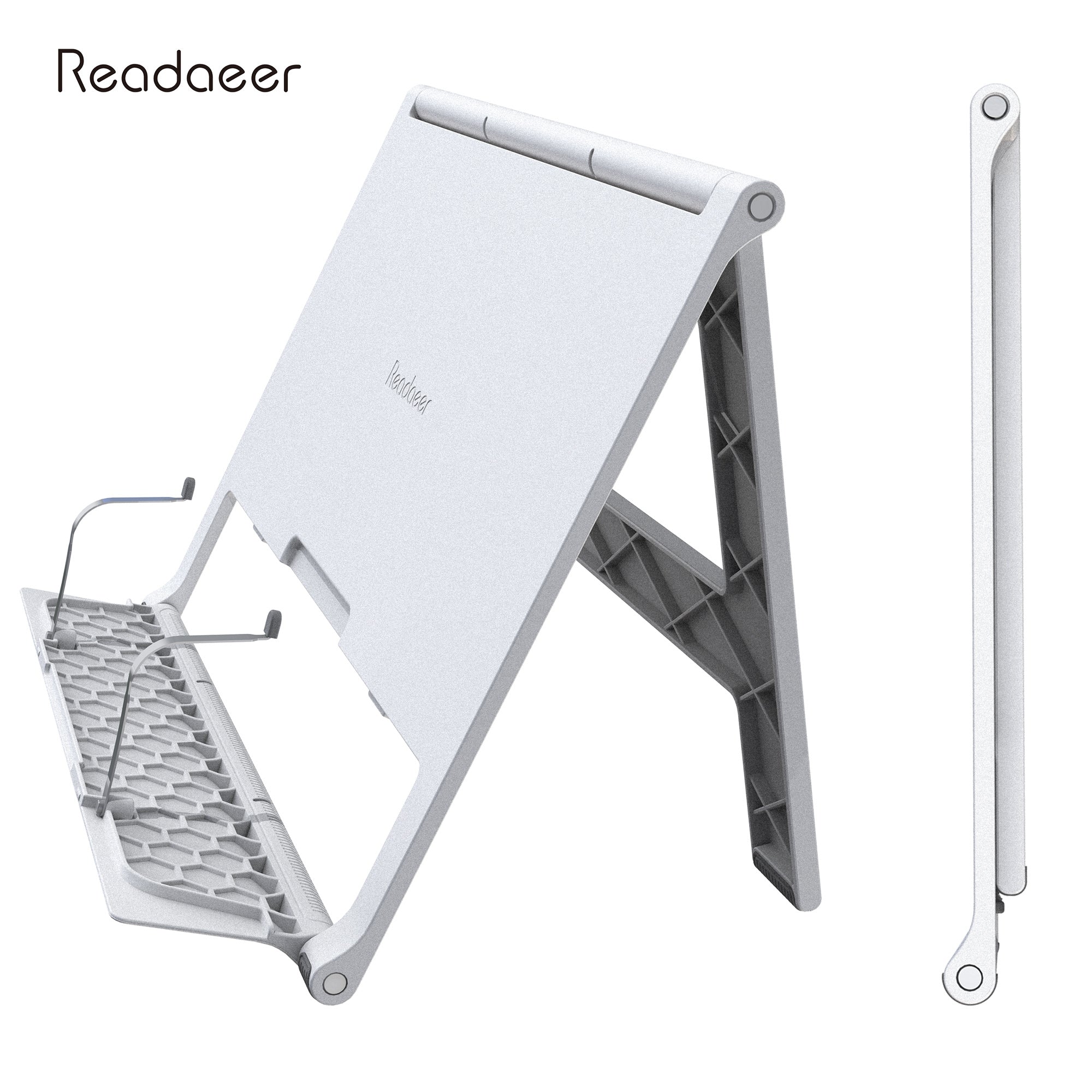 Readaeer Portable Book Stand Angle Adjustable Book Holder For Thick Textbook