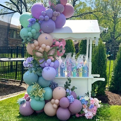 148pcs Purple Butterfly Balloon Set for Party Scene Layout