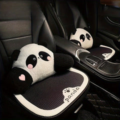 Car Headrest Waist Support Cartoon Car Neck Pillow Car Panda Car Accessories