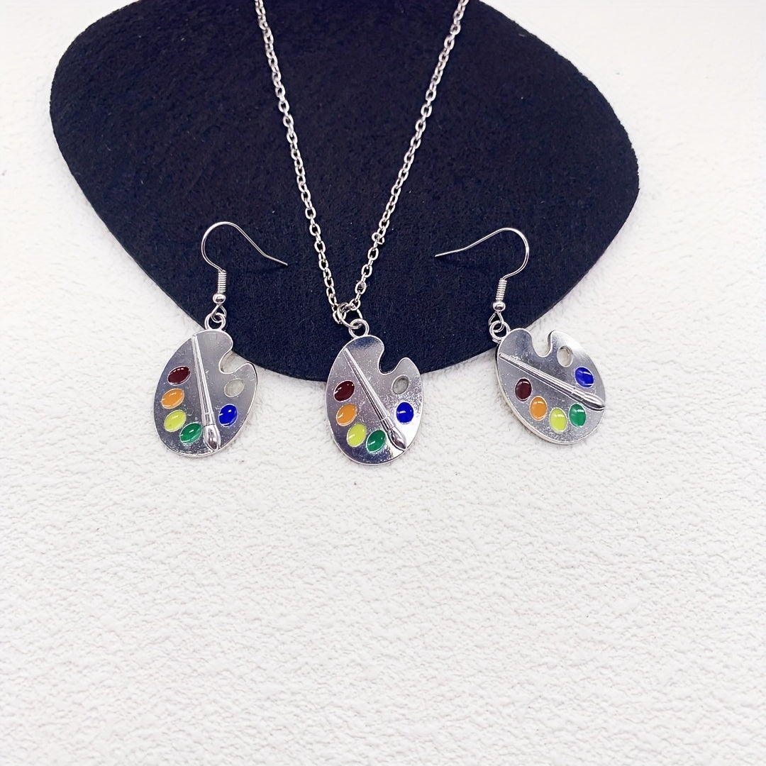 Alloy Palette Earrings - Versatile Women's Jewelry