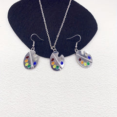 Alloy Palette Earrings - Versatile Women's Jewelry