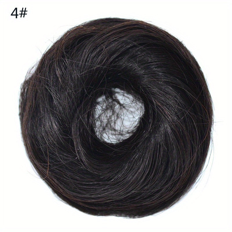 Synthetic Hair Bun Elastic Hairpieces for Women Updo Chignon Ponytail Extensions