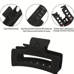 Matte Hair Claw Clip Non Slip Strong Hold Grip Hair Jaw Clip