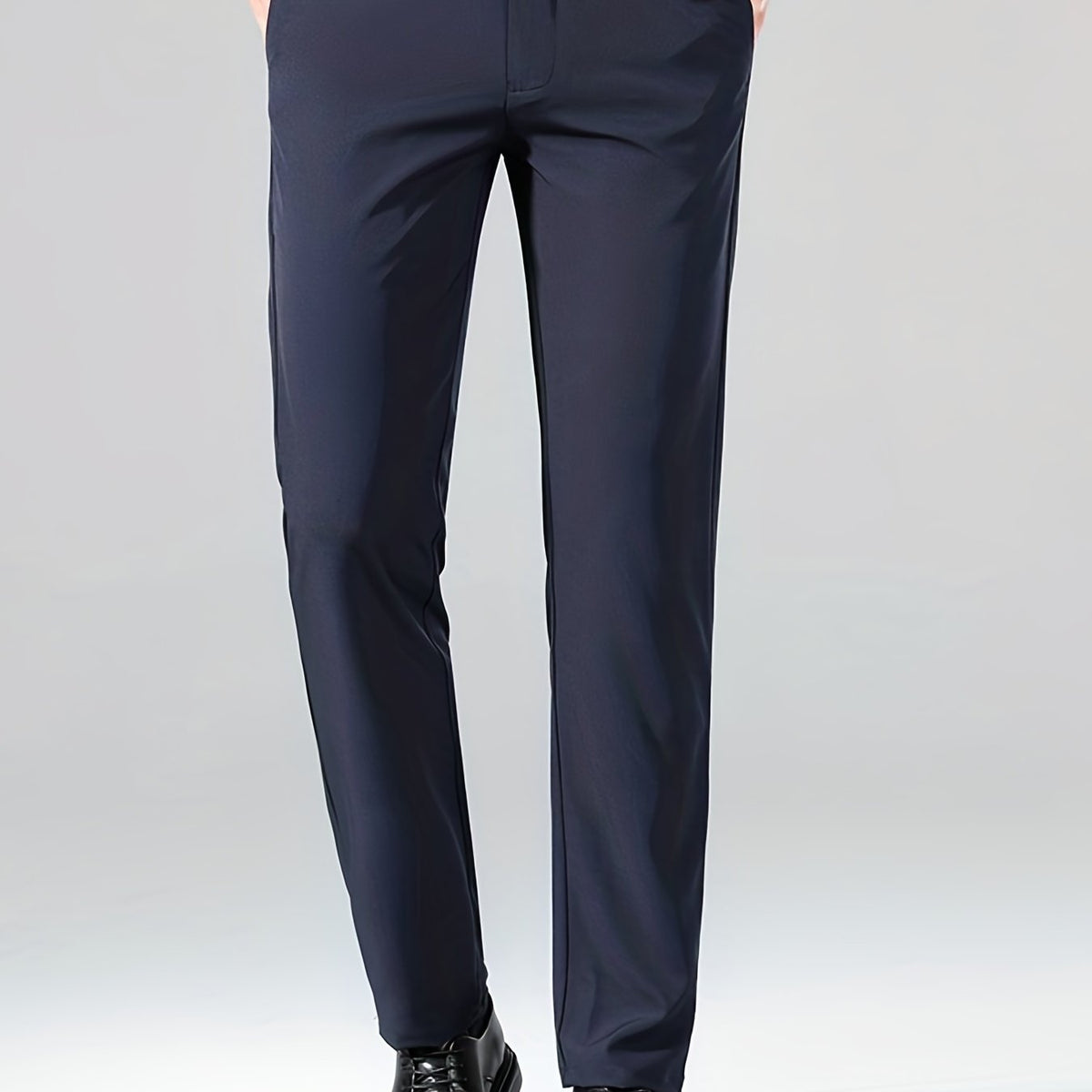 Men's Slim Fit Suit Trousers with Pockets