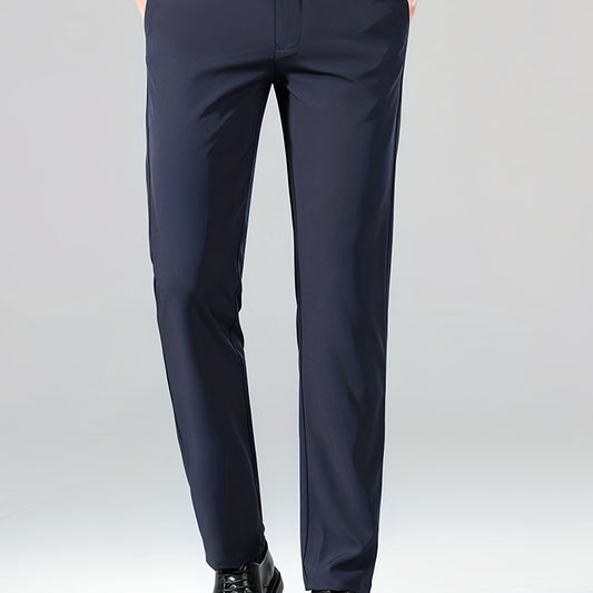 Men's Slim Fit Suit Trousers with Pockets