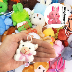 24pcs Mini Animal Stuffed Toys Bright Colors Great Gift Christmas Halloween