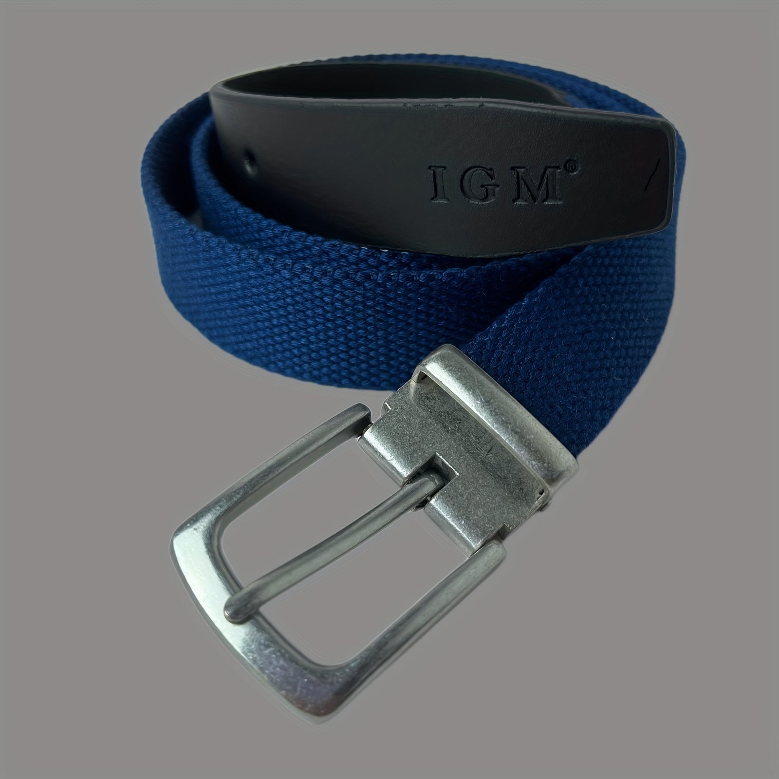 Youth Casual Woven Canvas Leather Belt for Men