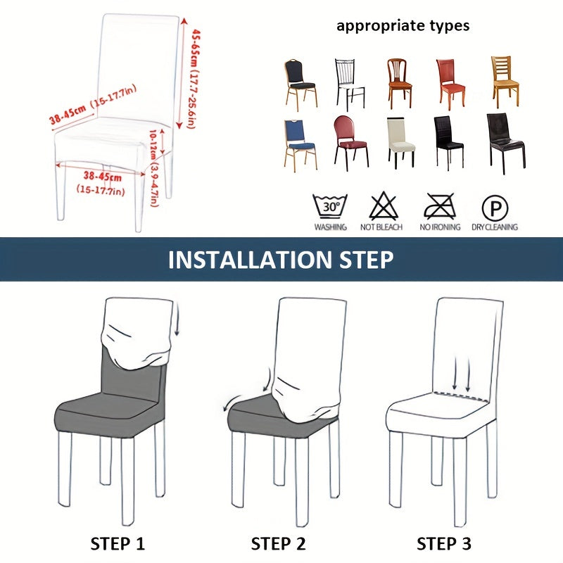 Stretch Velvet Dining Chair Slipcovers - Elegant Furniture Protection