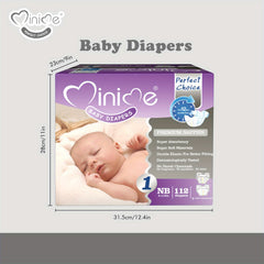 Minime Baby Diapers 3kg 3D Absorbent Core Double Elastic Wasitband