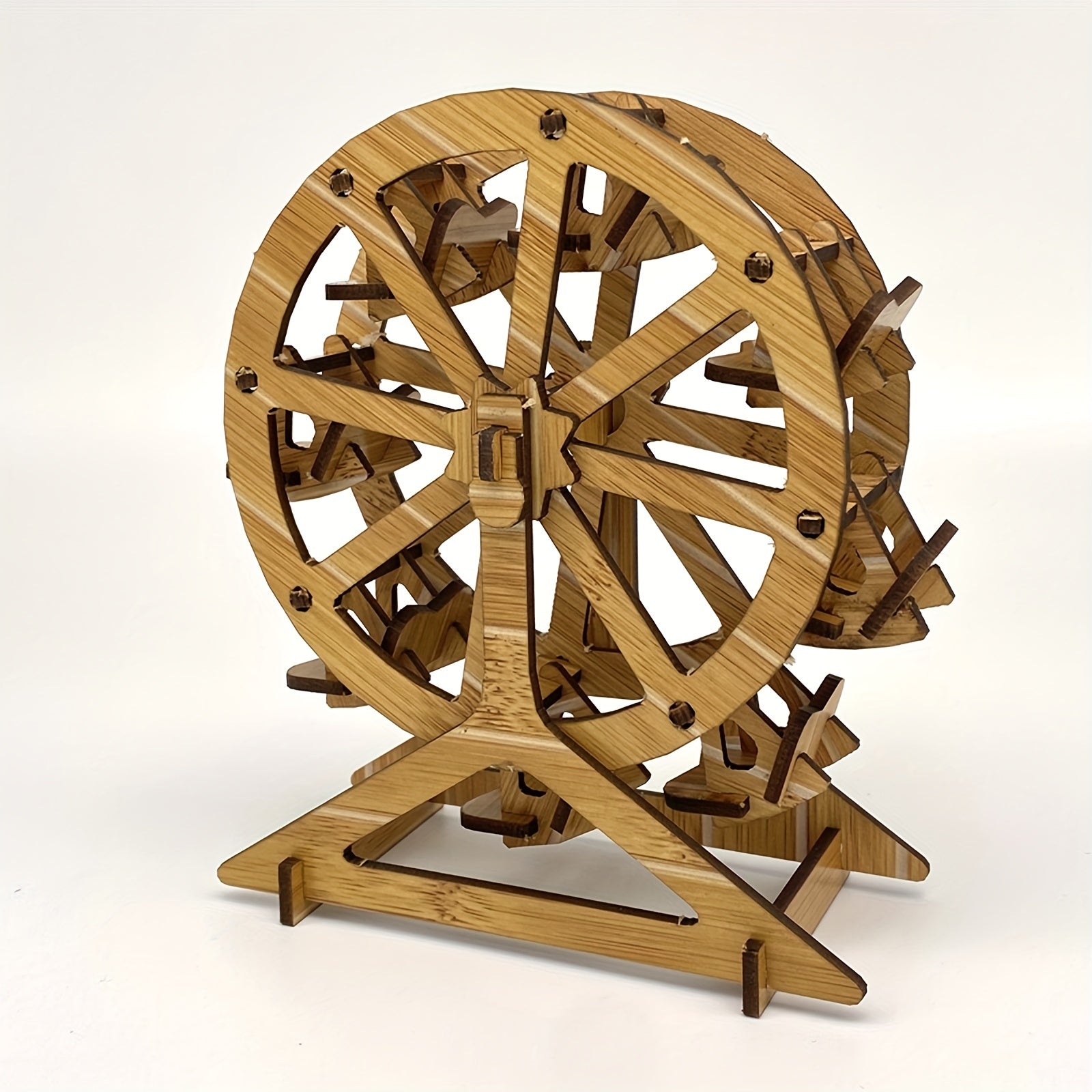 Wooden Ferris Wheel 3D Puzzle Assembly Kit Brain Teaser Educational Model