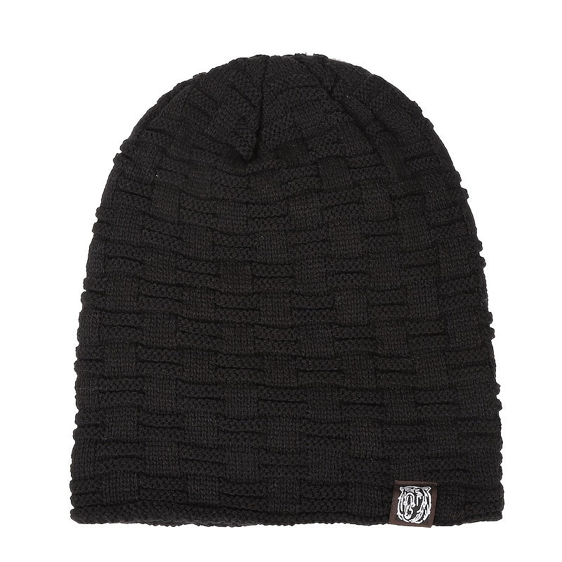 Knitted Winter Beanie Hat Fleece Lined Ear Protection