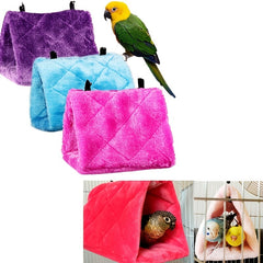 Parrot Bird Triangle Shape Fleece Hanging Bed For Parroket Winter Warmth