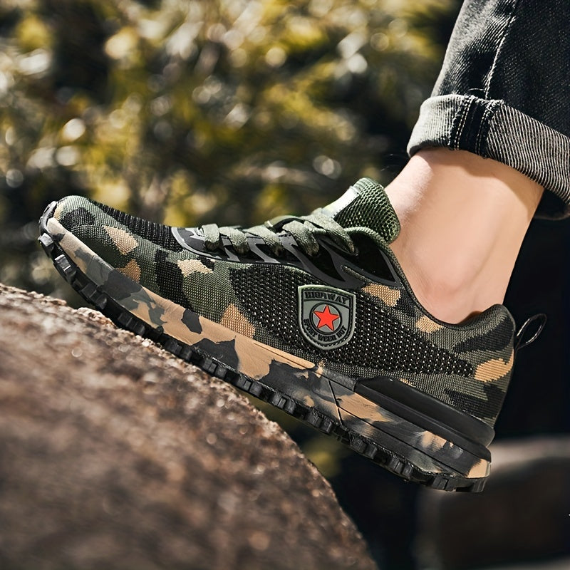 Men's Camo Breathable Non Slip Sneakers Outdoor Training Shoes