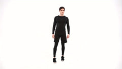 Men's 3pcs Sports Set Long Sleeve Compression T shirt Shorts Leggings
