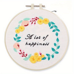 DIY Embroidery Set Beginner English Flower Pattern Gift
