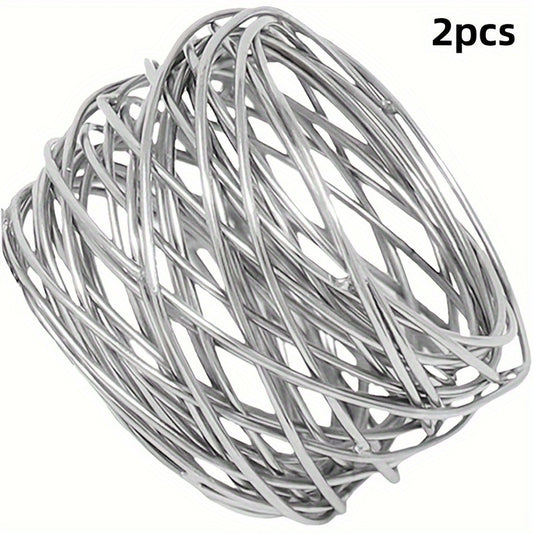Napkin Ring Mesh Holder Set Of 2pcs For Party Dining Table Decoration