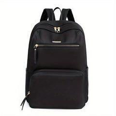 Minimalist Casual Zipper Backpack Lightweight Solid Rucksack