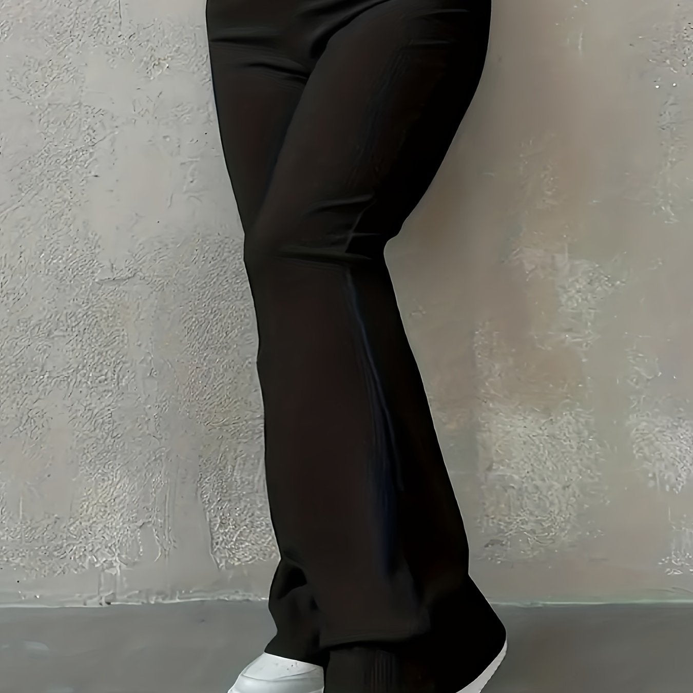  High Rise Stretch Flared Leg Trousers