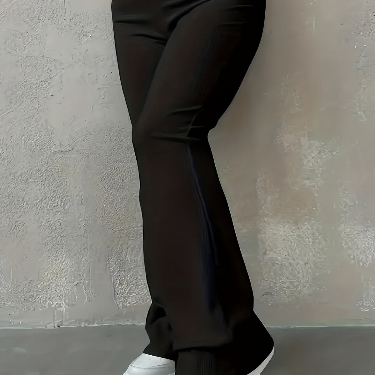  High Rise Stretch Flared Leg Trousers