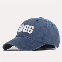 1886 Washed Men's Baseball Cap Sun Hat