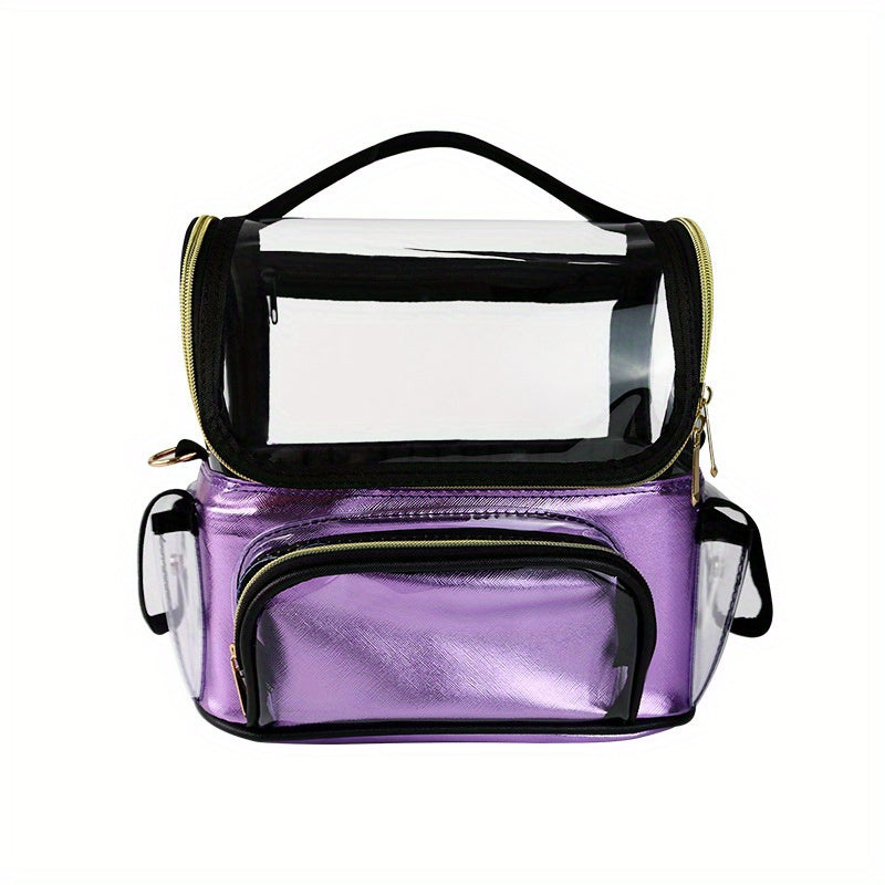 Clear Makeup Brush Case Stand Holder Cup Travel Professional Cosmetic Bag