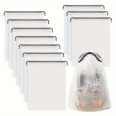 10PCS Waterproof Travel Shoes Storage Bag Portable Clear Shoes Pouch Organizer