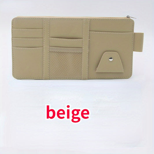 Multifunctional Sun Visor Ticket and Card Holder Organizer