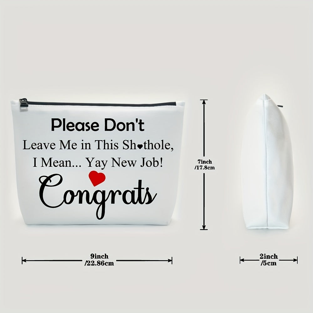 Funny Coworker Leaving Job Makeup Bag Farewell Gift