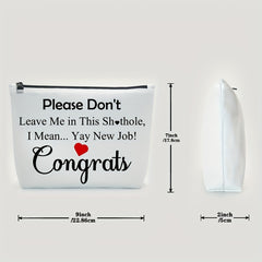 Funny Coworker Leaving Job Makeup Bag Farewell Gift