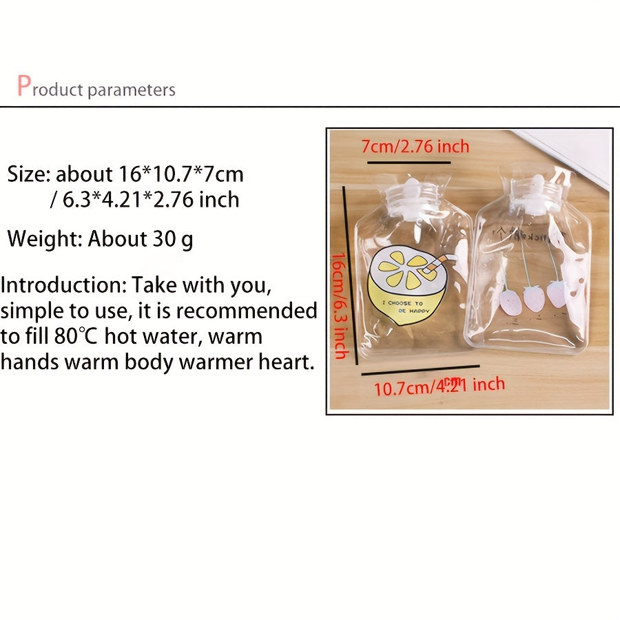 Mini Transparent Hot Water Bag Winter Hand Warmer Portable Hot Compress Bag