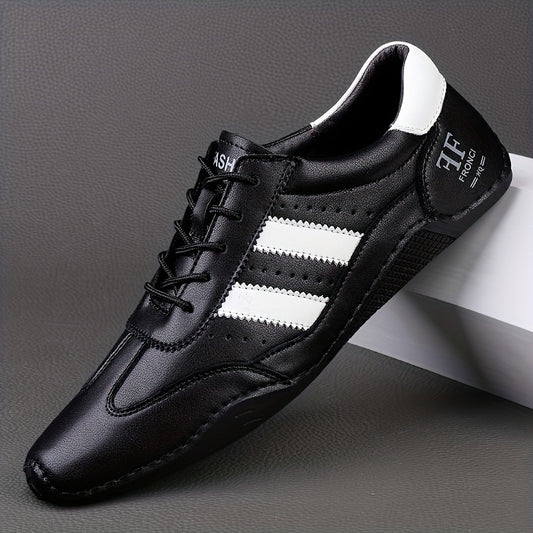 Men's Striped Lace Up Casual Shoes Wear resistant Non Slip Sneakers