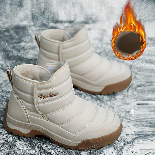 Plush Lined Waterproof Snow Boots Non Slip Comfortable Shoes