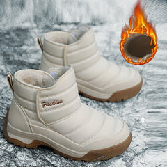 Plush Lined Waterproof Snow Boots Non Slip Comfortable Shoes